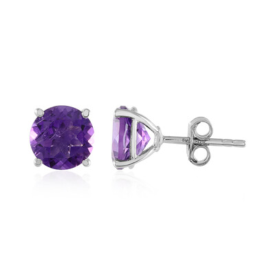 Pendientes en plata con Amatista de Zambia