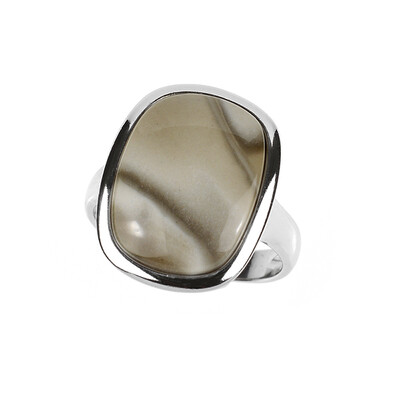 Anillo en plata con Piedra de fuego (dagen)