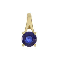 Colgante en oro con Zafiro azul de Madagascar