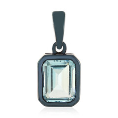 Colgante en plata con Topacio azul cielo