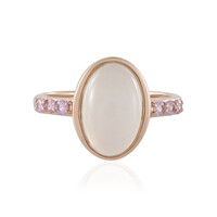 Anillo en plata con Piedra de Luna blanca (KM by Juwelo)