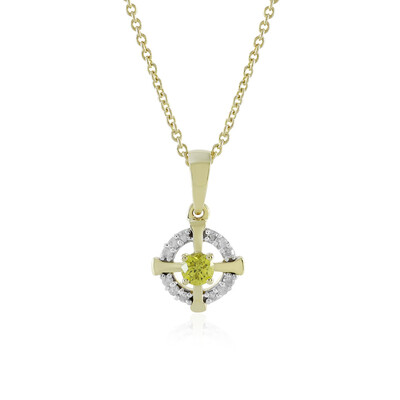 Collar en oro con Diamante amarillo I4