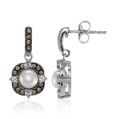 Pendientes en plata con Perla Freshwater