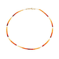 Collar en oro con Ópalo de fuego de México