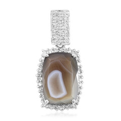 Colgante en plata con Ágata de Botsuana