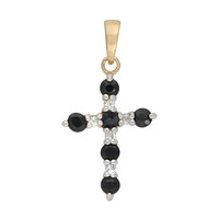 Colgante en plata con Zafiro negro