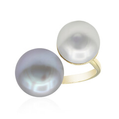 Anillo en plata con Perla plateada Freshwater (TPC)