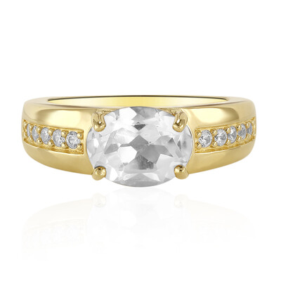 Anillo en plata con Topacio blanco