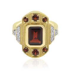 Anillo en plata con Granate de Mozambique