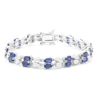 Brazalete en plata con Cianita