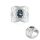 Anillo en plata con Topacio azul de Londres (Dallas Prince Designs)