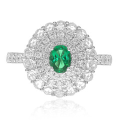 Anillo en oro con Esmeralda de Colombia (CIRARI)