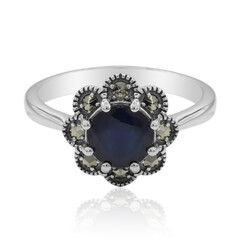 Anillo en plata con Zafiro azul