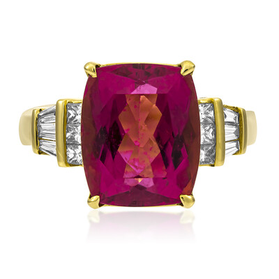 Anillo en oro con Rubelita de Brasil AAA (AMAYANI)