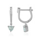 Pendientes en plata con Calcedonia agua