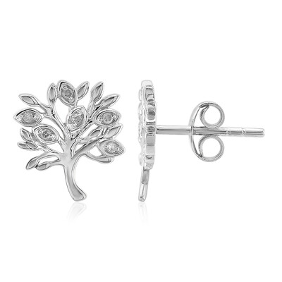 Pendientes en plata con Diamante I3 (I)