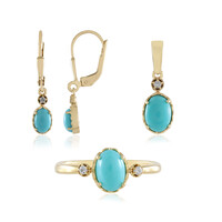 Set en plata con Turquesa bella durmiente (Faszination Türkis)