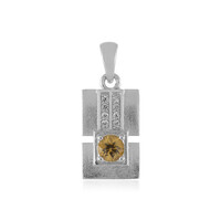 Colgante en plata con Zircón amarillo