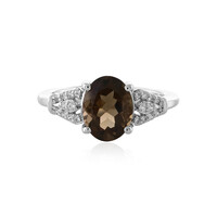 Anillo en plata con Cuarzo ahumado