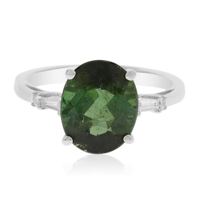 Anillo en oro con Turmalina neón del Congo (CIRARI)