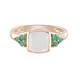 Anillo en plata con Piedra de Luna blanca (KM by Juwelo)