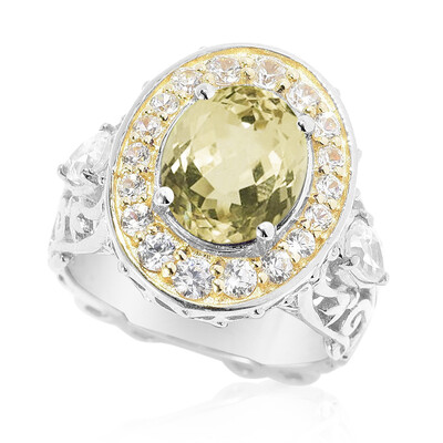 Anillo en plata con Cuncita amarillo canario (Dallas Prince Designs)