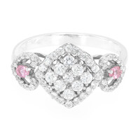 Anillo en plata con Zafiro Padparadscha