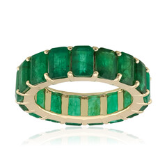 Anillo en oro con Esmeralda de Zambia