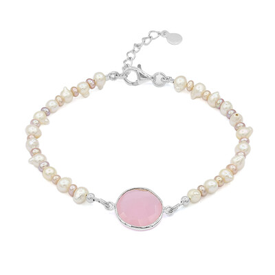 Brazalete en plata con Cuarzo rosa (TPC)