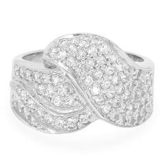 Anillo en plata con Topacio blanco