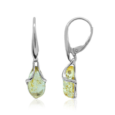 Pendientes en plata con Ámbar báltico (dagen)