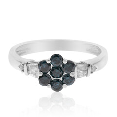 Anillo en oro con Diamante azul