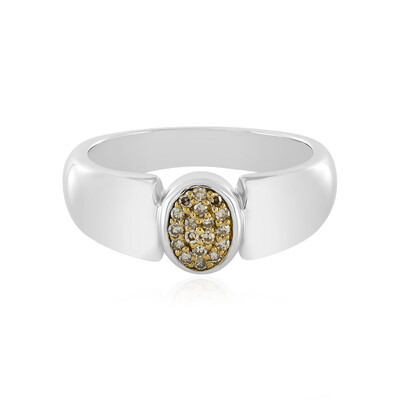 Anillo en plata con Diamante chocolate I3