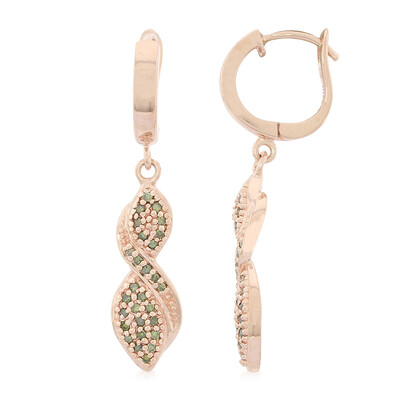 Pendientes en plata con Diamante fantasía