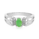 Anillo en plata con Crisoprasa imperial