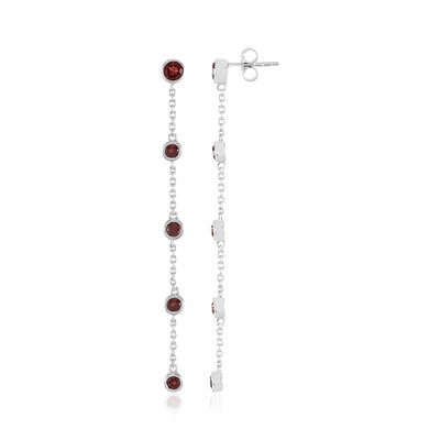 Pendientes en plata con Granate de Mozambique