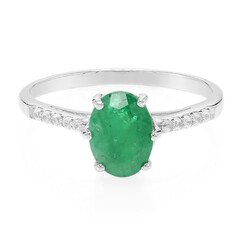 Anillo en plata con Esmeralda de Bahía