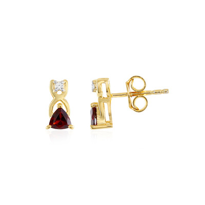 Pendientes en plata con Granate de Mozambique