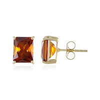 Pendientes en oro con Granate Hesonita