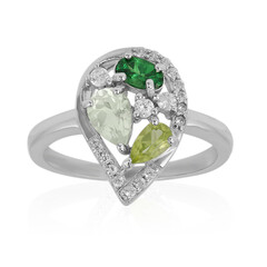 Anillo en plata con Amatista verde