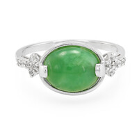 Anillo en plata con Crisoprasa imperial