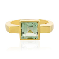 Anillo en plata con Amatista verde