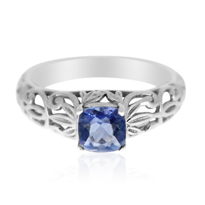 Anillo en plata con Fluorita de color cambiante