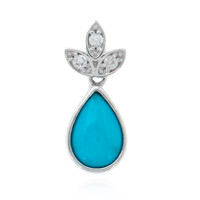Colgante en plata con Turquesa bella durmiente (Anne Bever)