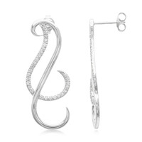 Pendientes en plata con Zafiro blanco