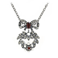 Collar en plata con Granate de Mozambique