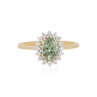 Anillo en oro con Tanzanita verde