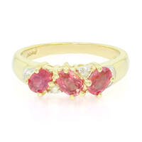 Anillo en oro con Zafiro Padparascha no calentado