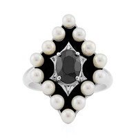 Anillo en plata con Espinela negra (Remy Rotenier)