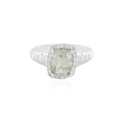Anillo en plata con Amatista verde